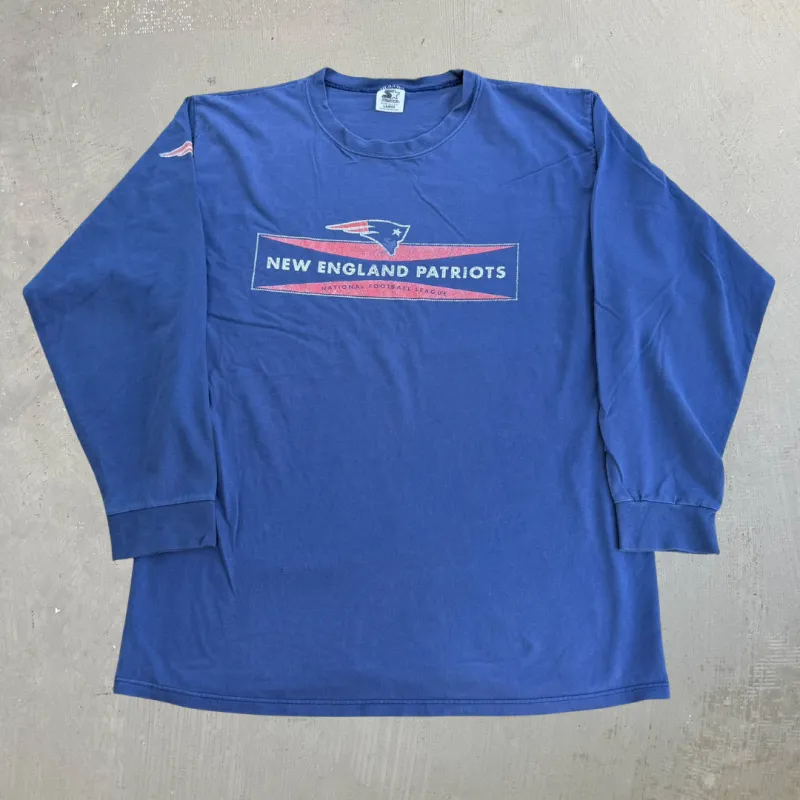 J- Vintage 90s New England Patriots NFL Starter Graphic Made In USA Long Sleeve Tee - L made by HG Vintage