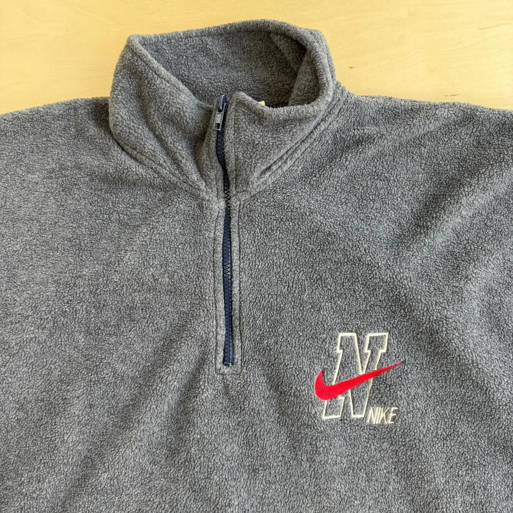 J- Vintage Nike Embroidered Swoosh & Text Made In USA Quarter Zip Polar Fleece - 2XL sold by HG Vintage product image thumbnail 2
