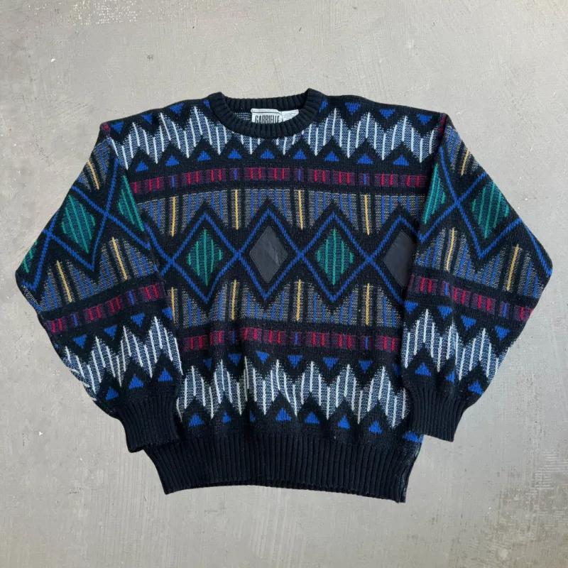 J- Vintage Gabrielle Patterned Knit Sweater - L made by HG Vintage