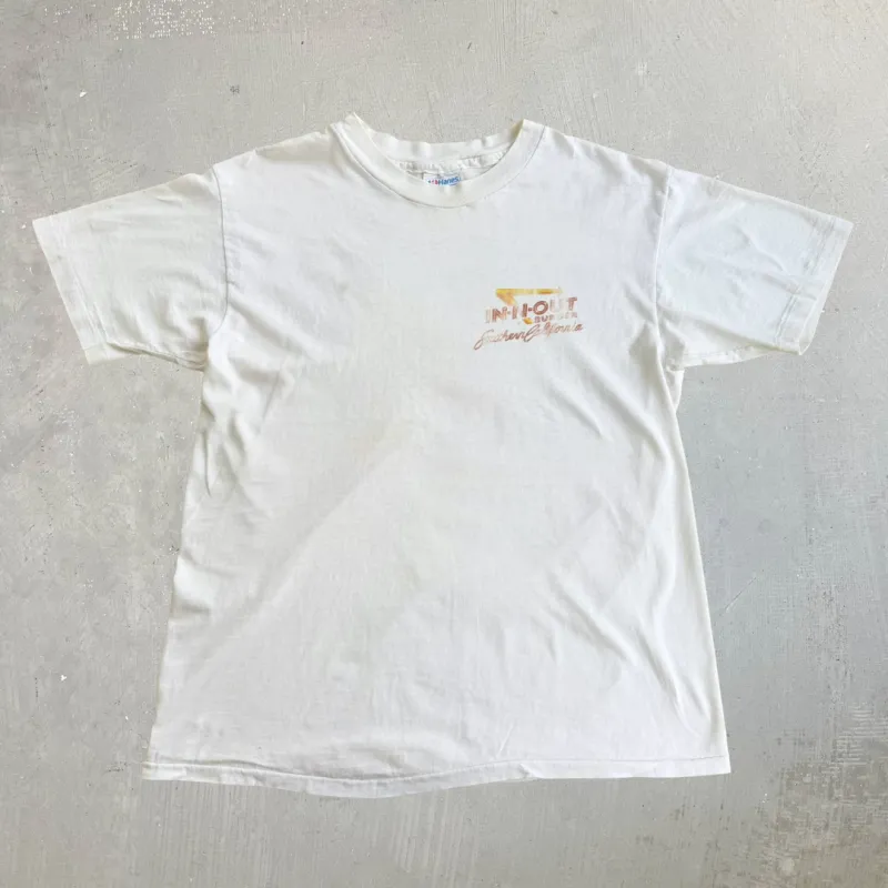 J- Vintage 90s In n Out Southern California Graphic Made In USA Single Stitch Tee - L made by Hard Rock Cafe
