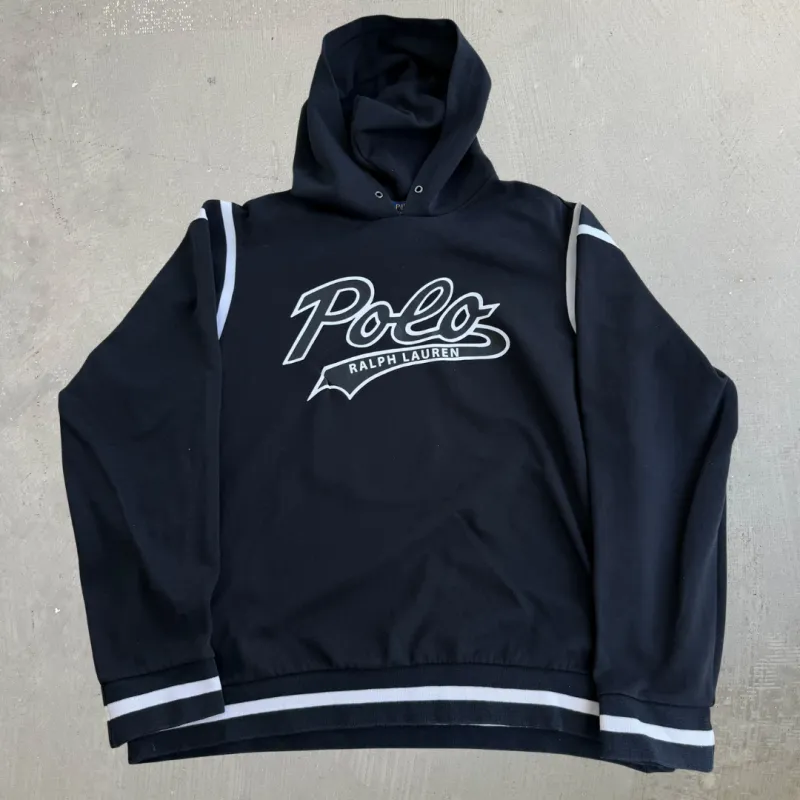 J- Polo RL Text Graphic Hoodie - XL made by HG Vintage