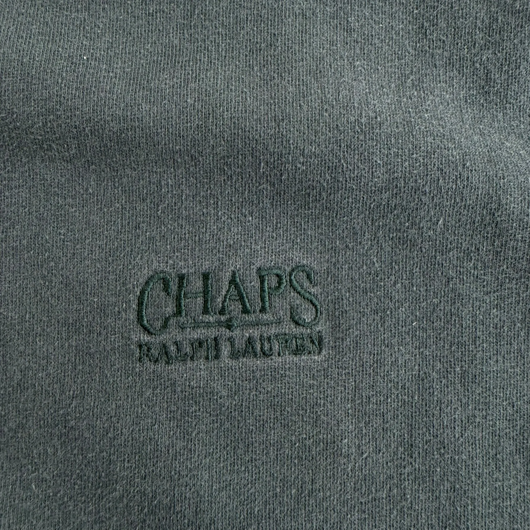 J- Vintage 90s Chaps RL Embroidered Logo Dark Green Crewneck - XL sold by HG Vintage product image thumbnail 3