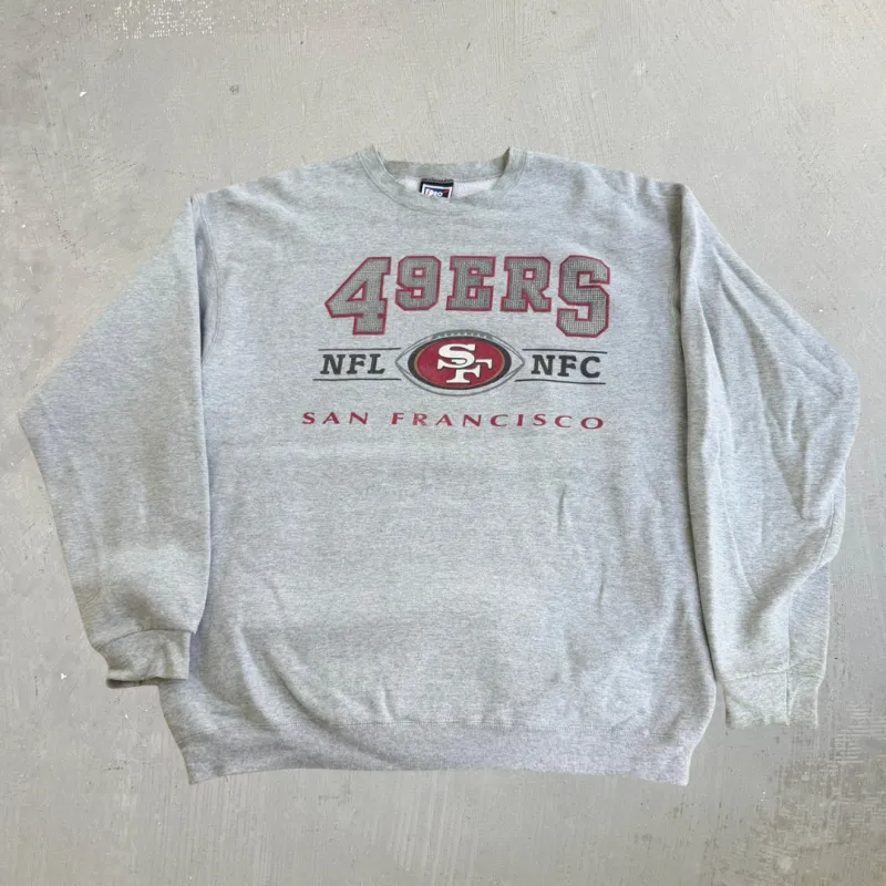 J- Vintage San Francisco 49ers NFL Pro Player Logo & Text Crewneck - 2XL made by HG Vintage