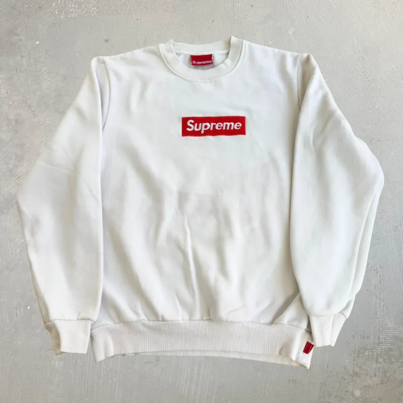J- Bootleg Supreme Bogo White Crewneck - M made by HG Vintage