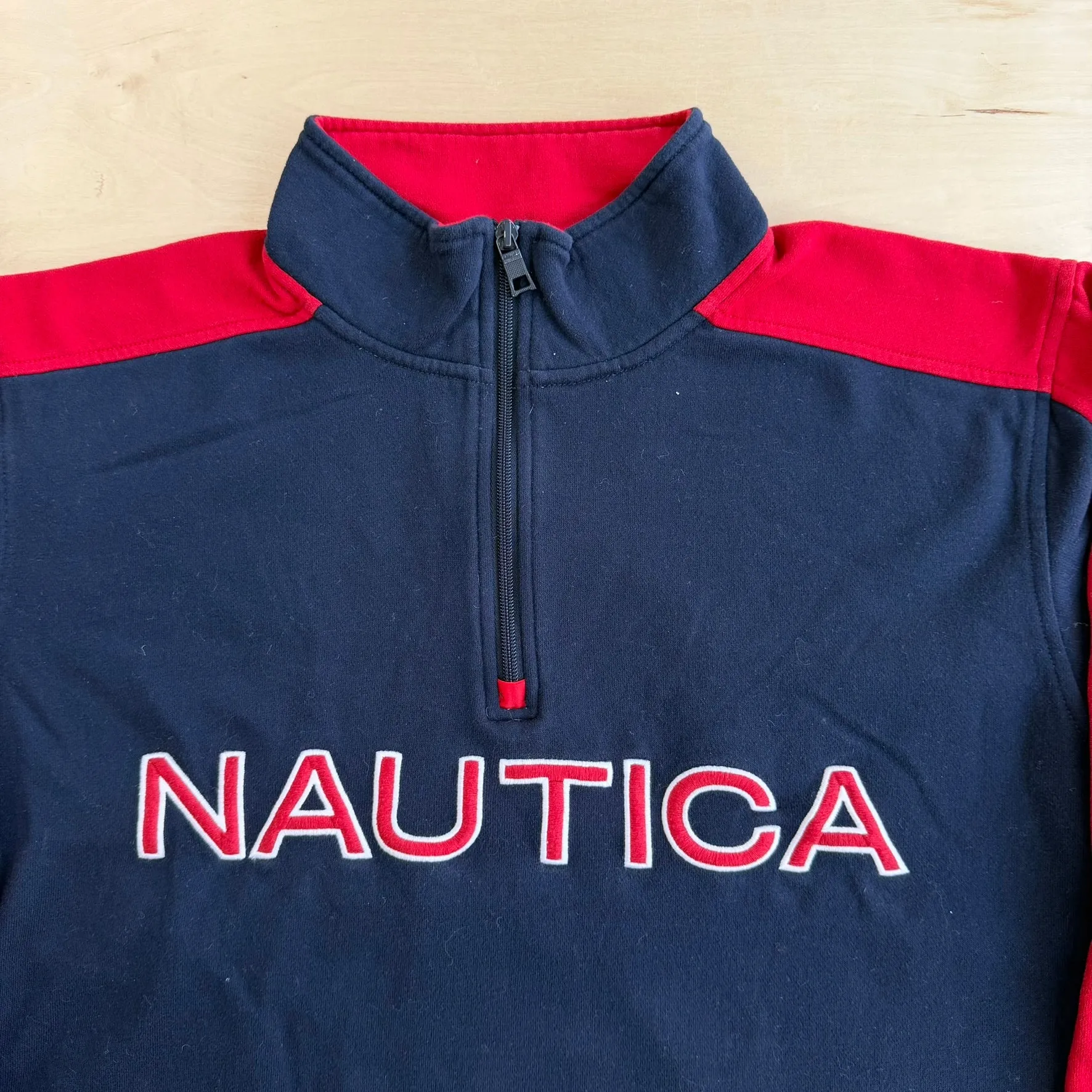 J- Nautica Embroidered Text Quarter Zip Crewneck - XL sold by HG Vintage product image thumbnail 2