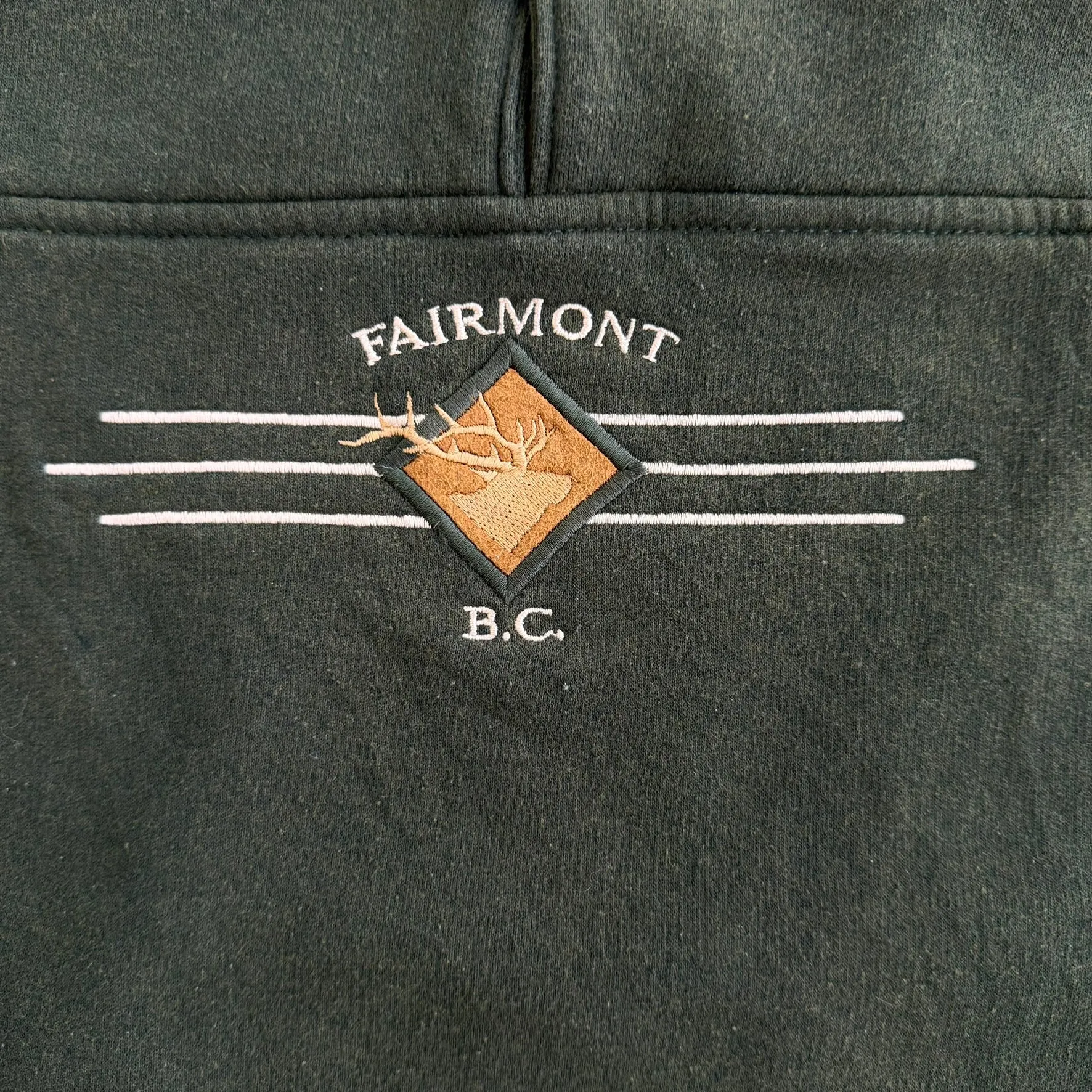J- Vintage Fairmont BC Canada Embroidered Graphic Henley Crewneck - XL sold by HG Vintage product image thumbnail 3