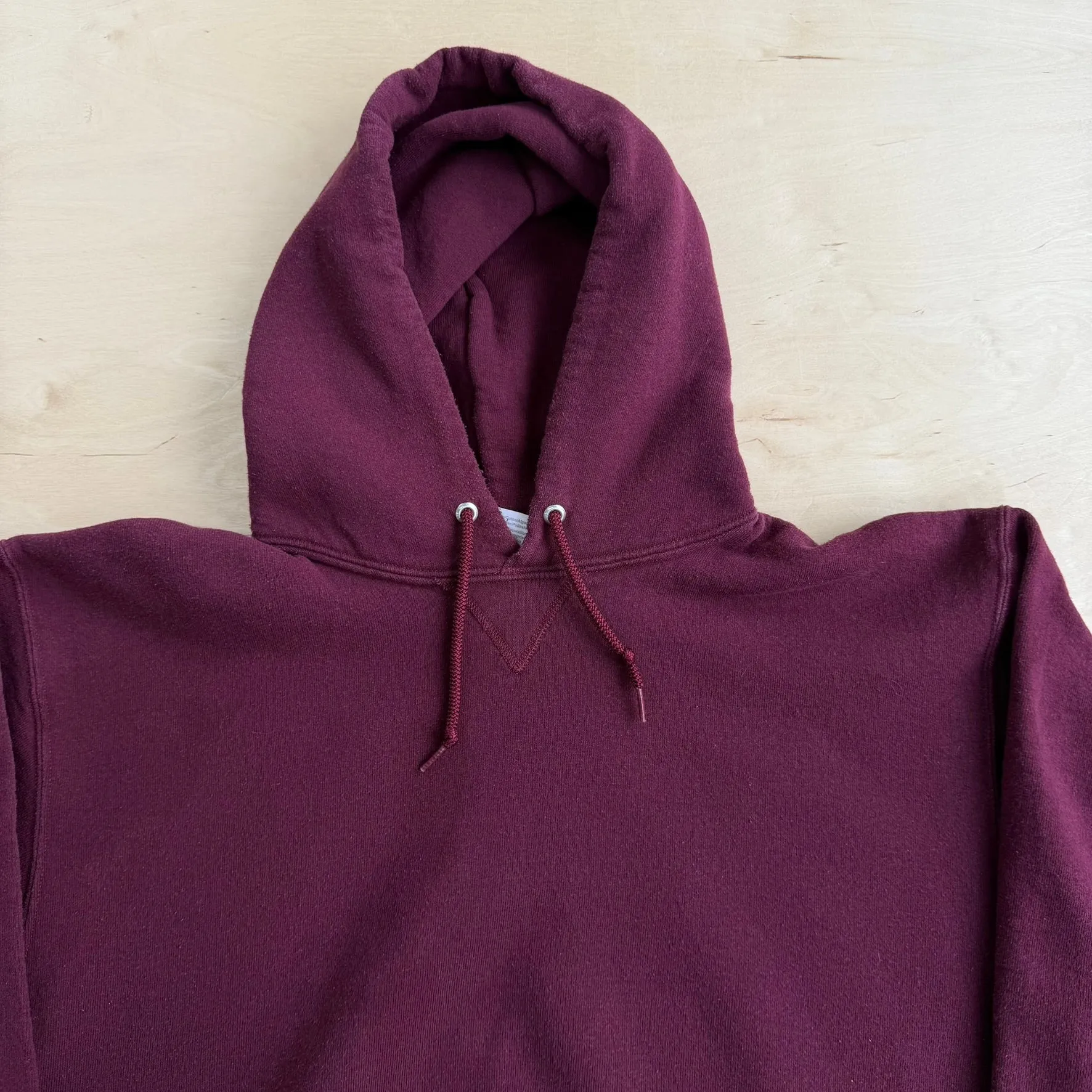 J- Vintage Russell Athletics Blank Maroon Hoodie - XL sold by HG Vintage product image thumbnail 2