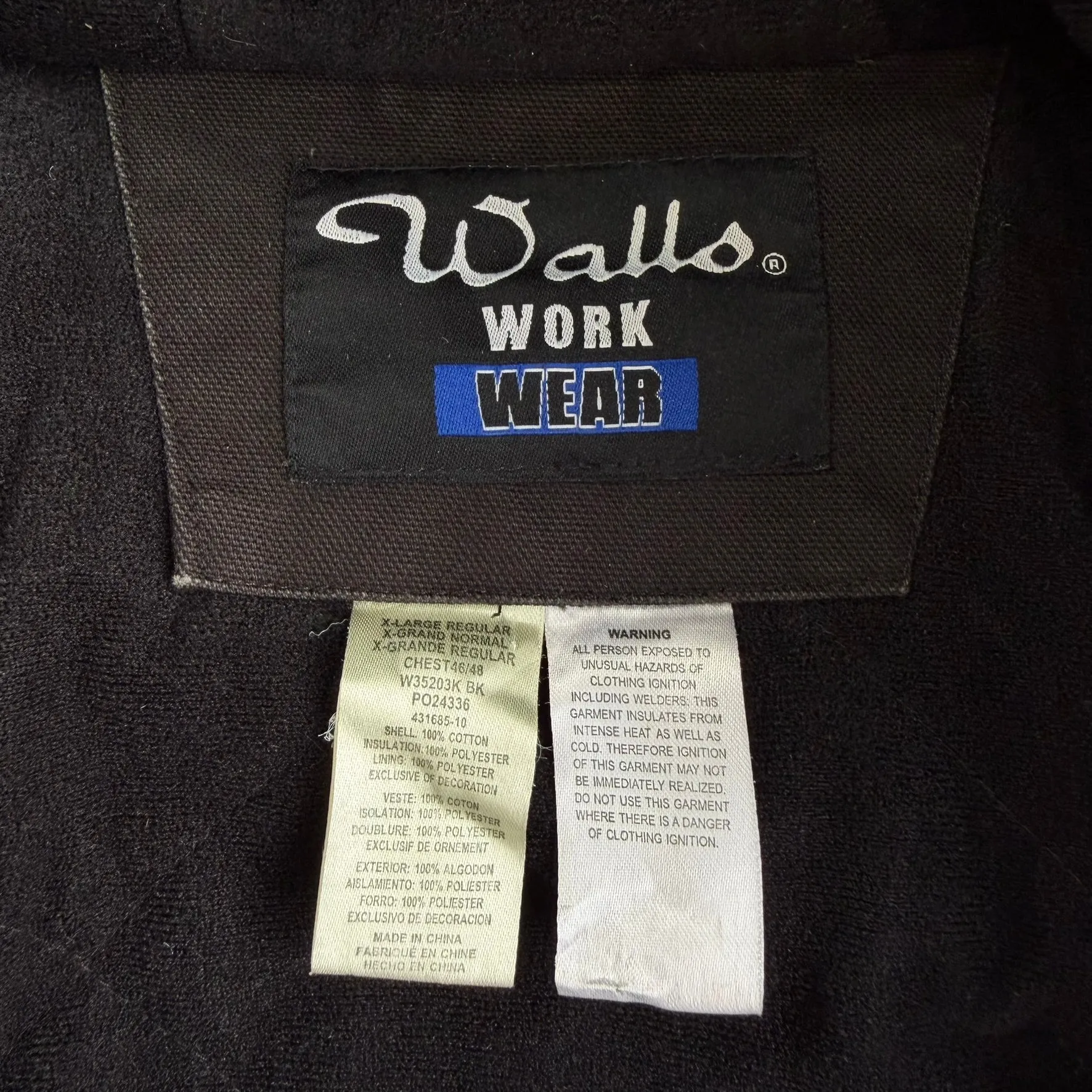 J- Vintage Walls Workwear Faded Black Canvas Hooded Work Jacket - XL sold by HG Vintage product image thumbnail 3