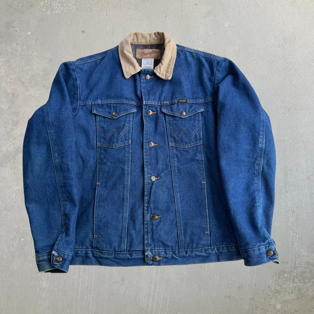 J- Vintage Wrangler Western Blanket Lined Denim Jacket - 44L (fits XL) sold by HG Vintage