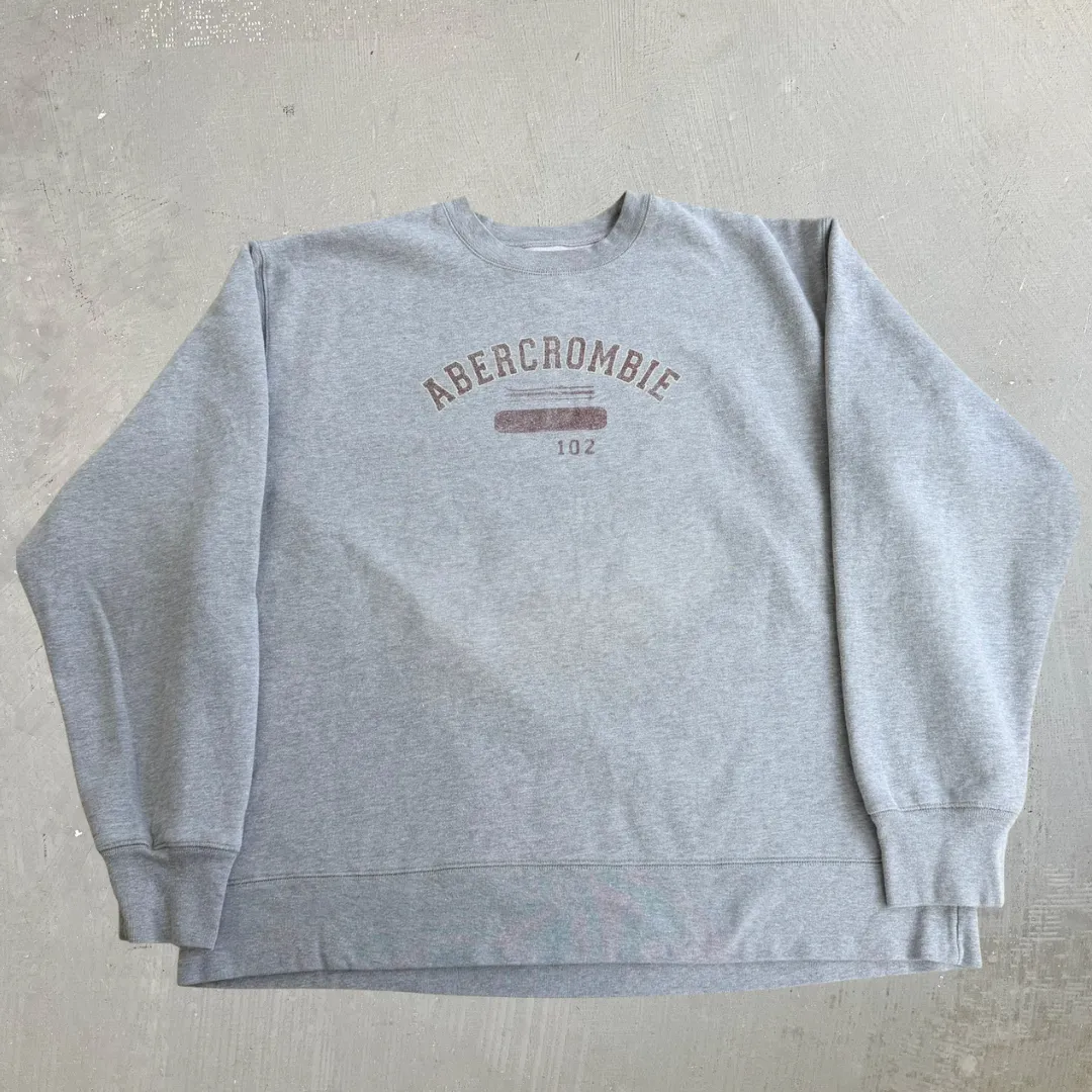 J- Vintage Abercrombie & Fitch Text Graphic Grey Crewneck - XL sold by HG Vintage