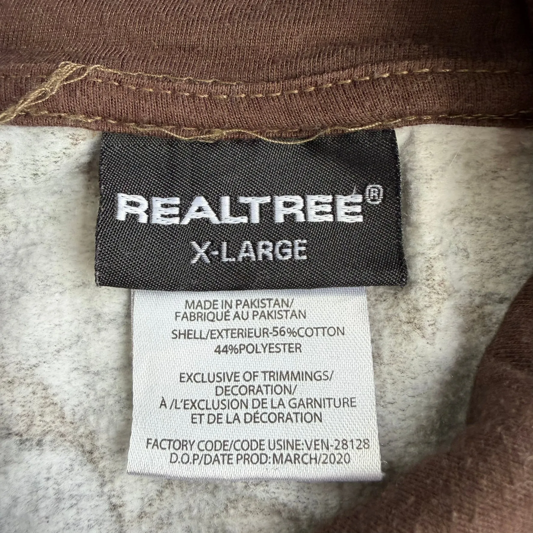 J- Vintage Real Tree Camo Orange Logo Brown Drawstrings Hoodie - XL sold by HG Vintage product image thumbnail 4