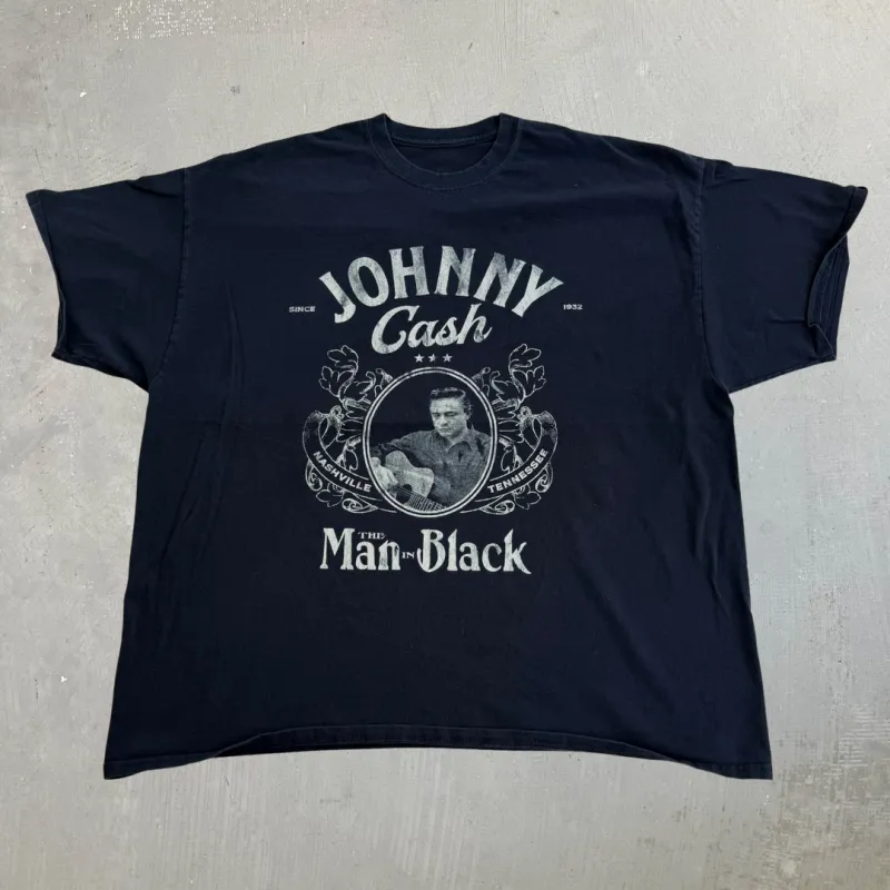J- Vintage Johnny Cash The Man In Black Graphic Tee - XL made by HG Vintage