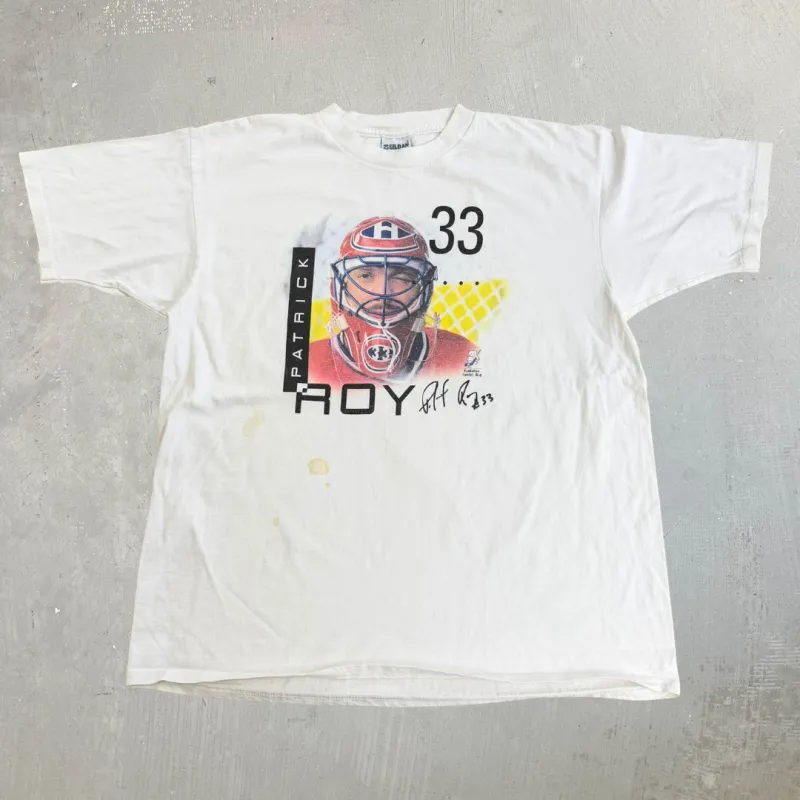 J- Vintage Patrick Roy Foundation Picture Graphic Made In Canada Tee - XL made by HG Vintage