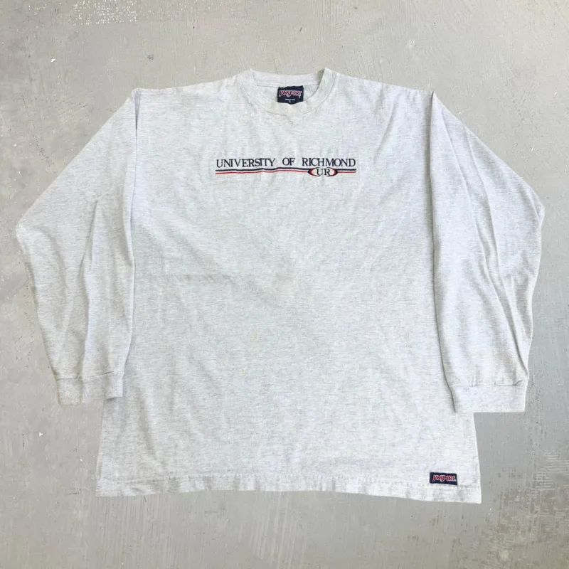 J- Vintage Jansport University Of Richmond Embroidered Text Made In USA Long Sleeve Tee - L made by HG Vintage
