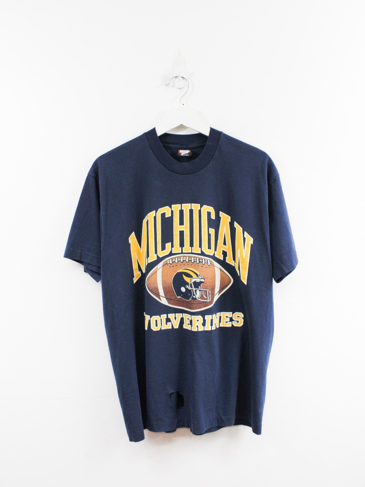 Vintage Michigan Wolverines Football Tee sold by HG Vintage