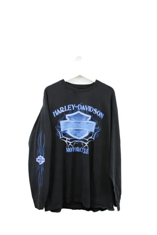 Z- Vintage 2005 Harley Davidson Edinburgh Scotland Long Sleeve Tee sold by HG Vintage