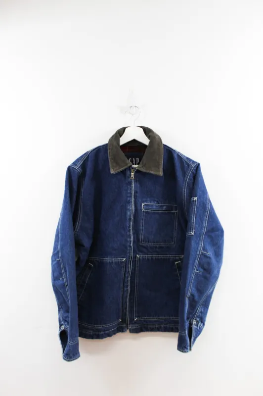 Vintage Gap 90s blanket lined Lined Denim Zip Up Jacket sold by HG Vintage