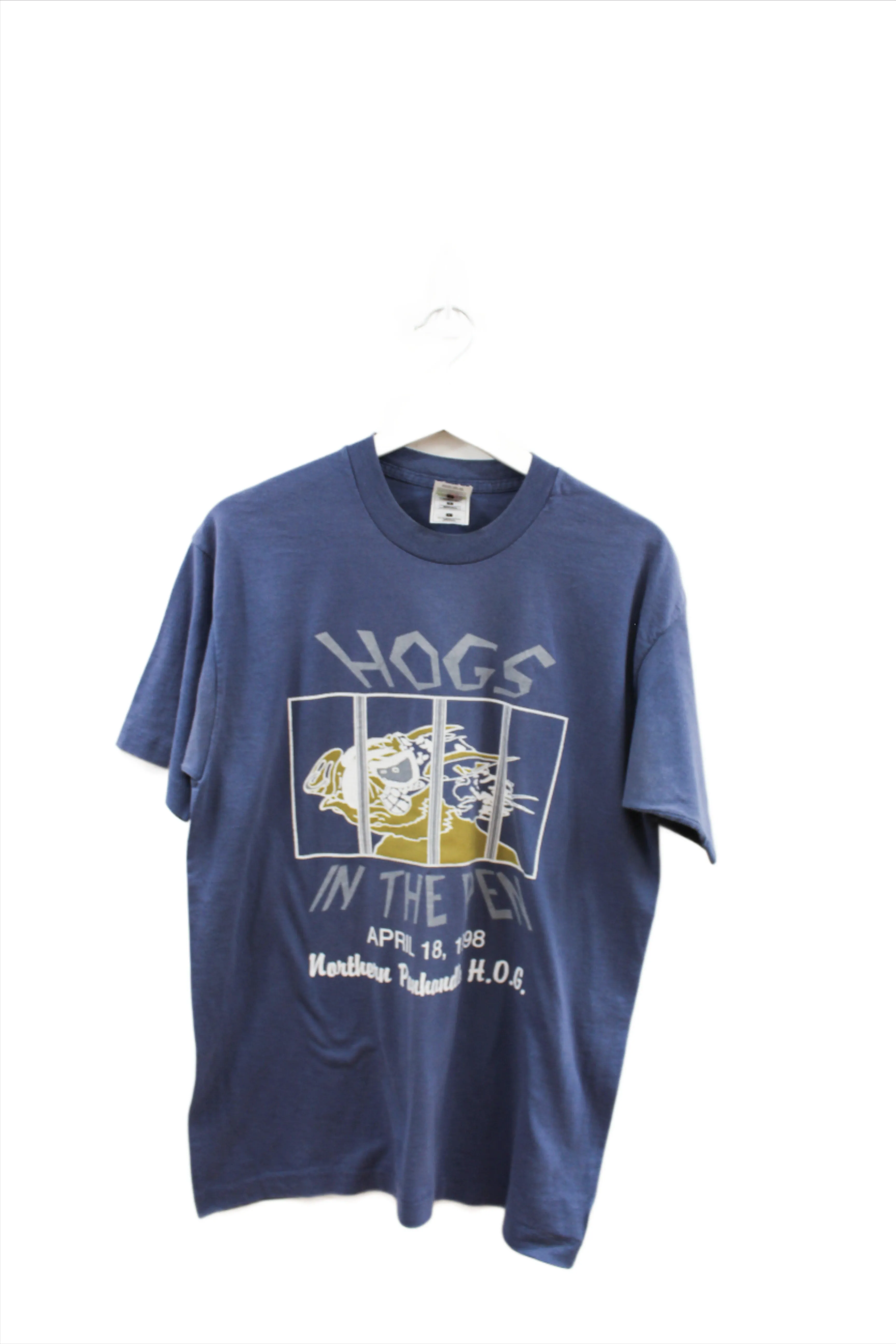 Z - Vintage Single Stitch 1998 Harley Davidson Hog In The Pens Moundsville Wv Fruit Of The Loom Tee sold by HG Vintage