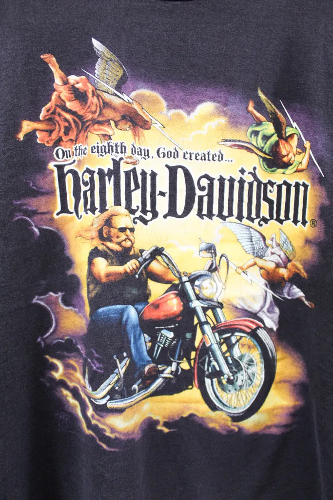 Z- Vintage Harley Davidson 8th Day God Created Harley Lynnwood WA Single Stitch Tee sold by HG Vintage product image thumbnail 2