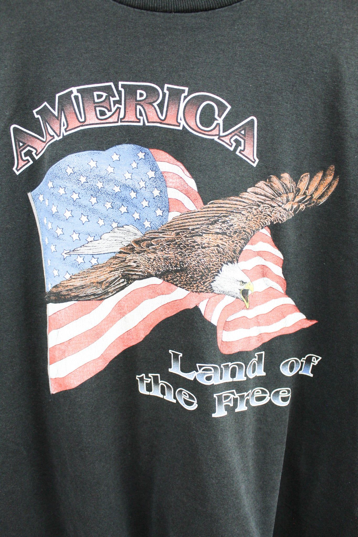 Eagle & American Flag Land OF The Free Tee sold by HG Vintage product image thumbnail 2