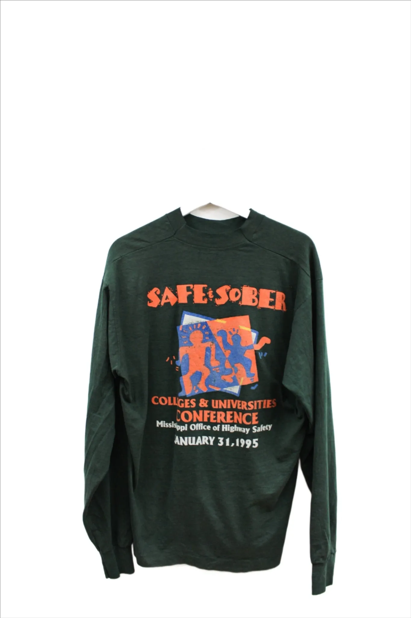 X - Vintage 1995 Mississippi College Safe & Sober Long Sleeve Tee sold by HG Vintage product image thumbnail 5