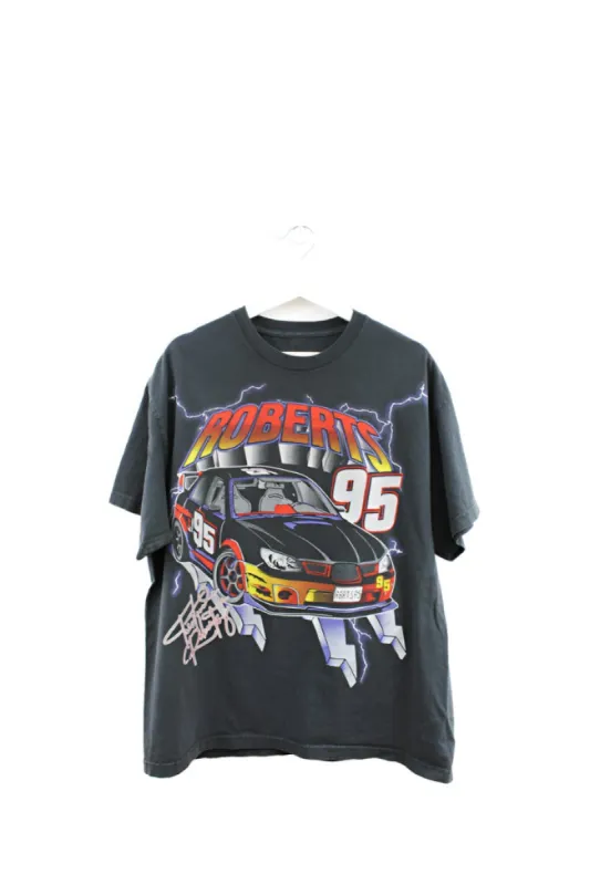 Z - Vintage Nascar Tristan Roberts #95 Car Graphic Tee sold by HG Vintage