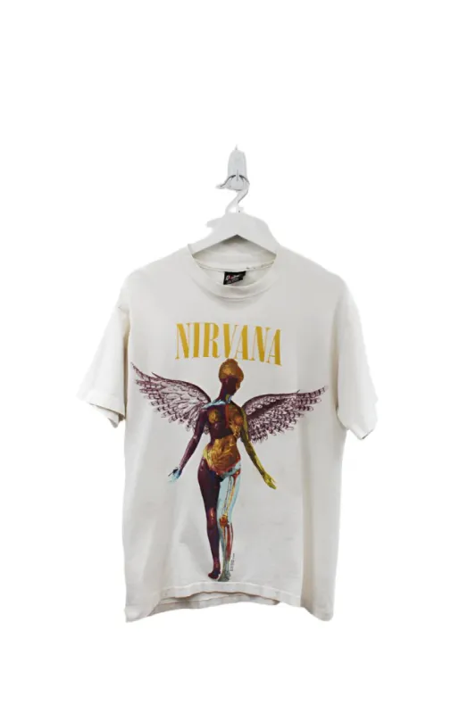Z- Vintage 1993 Nirvana In Utero Single Stitch Giant Tag Tee sold by HG Vintage