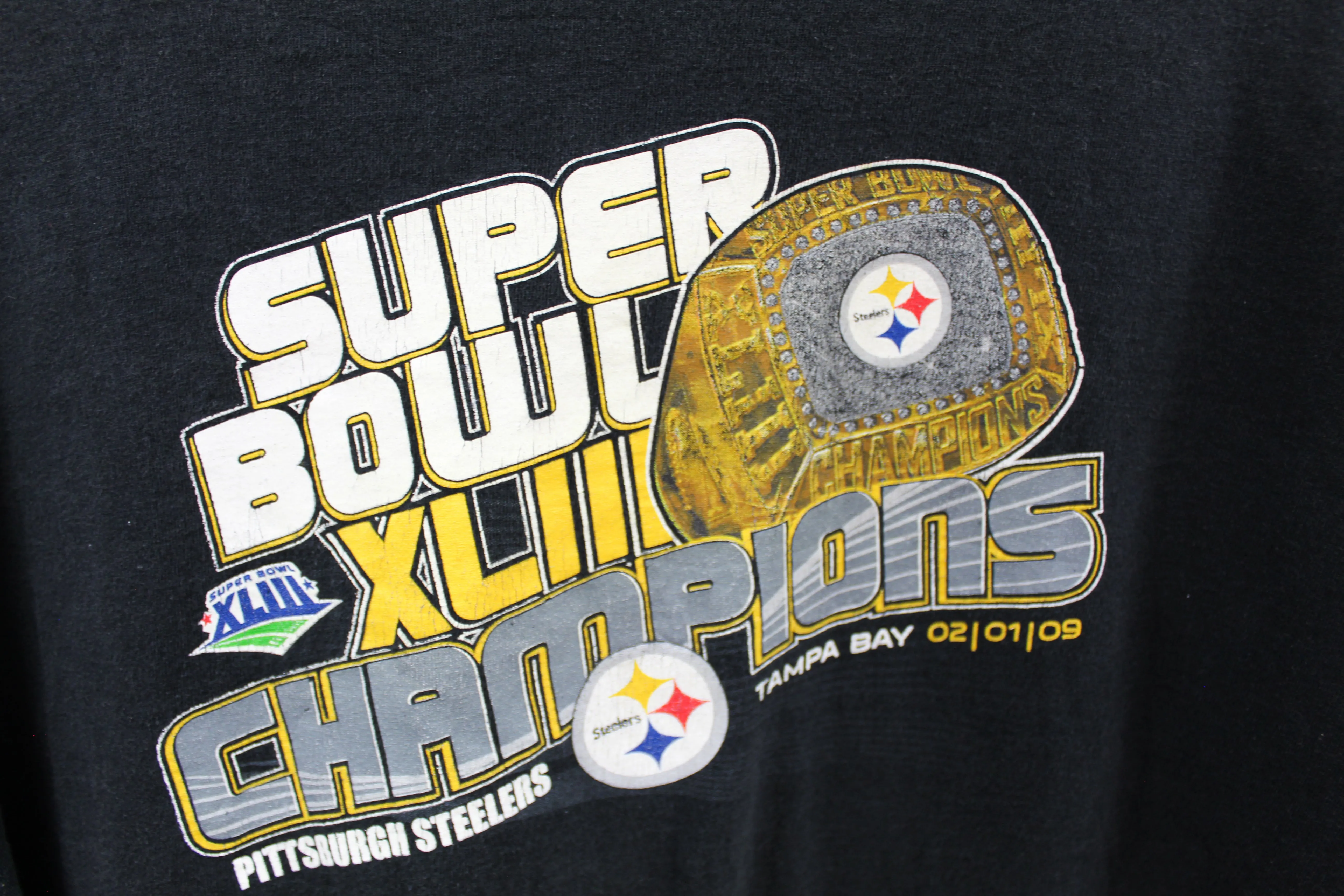 Z - 2009 NFL Pittsburgh Steelers Super Bowl 43 Champs Tee sold by HG Vintage product image thumbnail 2