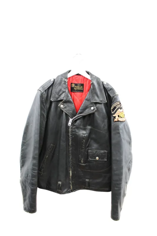 Z - Vintage 70s Sears Oakbrook D-Pocket  Harley Owners Group Patch Leather Motorcycle Jacket sold by HG Vintage