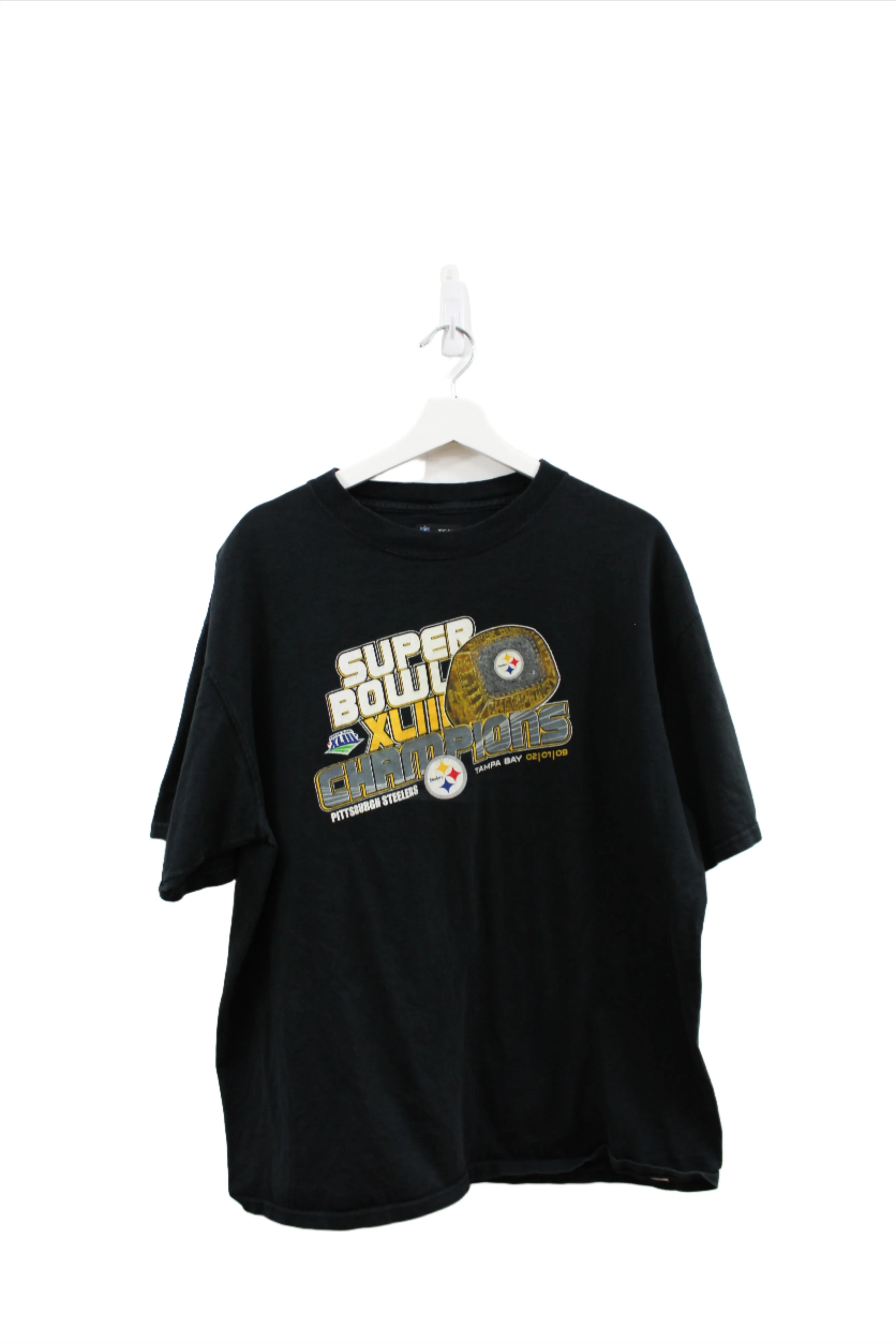 Z - 2009 NFL Pittsburgh Steelers Super Bowl 43 Champs Tee sold by HG Vintage