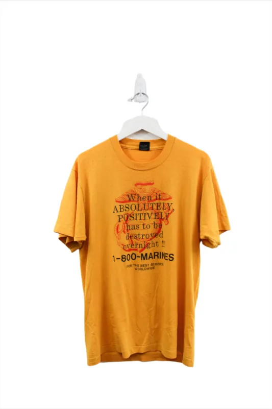 Z - Vintage Single Stitch US Marines Recruiting Screen Star Tag Tee sold by HG Vintage