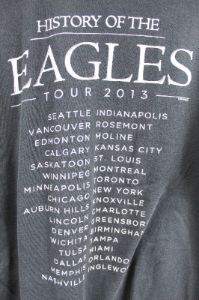The Eagles 2013 Tour Tee sold by HG Vintage