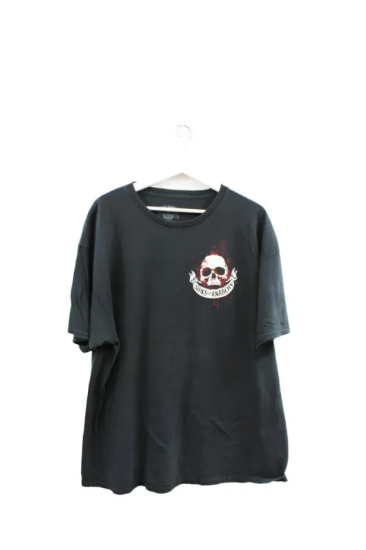 Z - Sons Of Anarchy Outlaw Skull & Script Graphic Tee sold by HG Vintage
