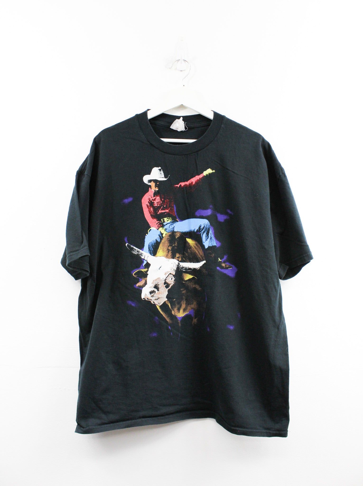 Vintage Cowboy On Bull Graphic Tee sold by HG Vintage