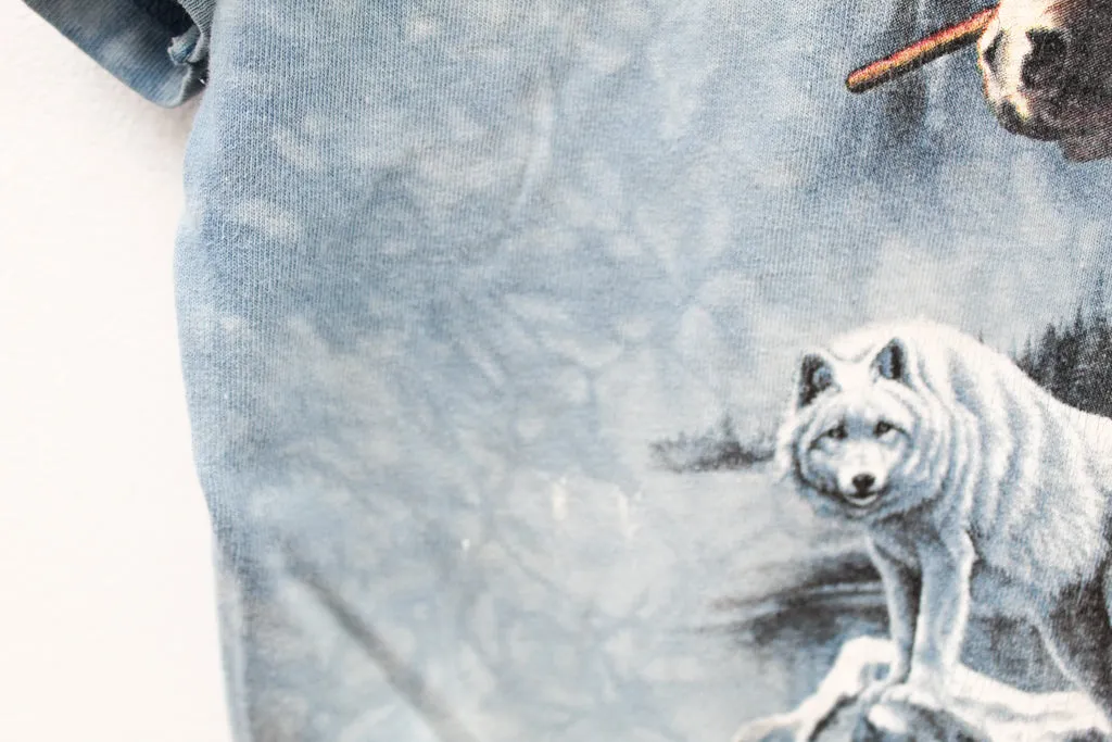 Z- Vintage Native American On Horse & Wolves Winter Tee sold by HG Vintage product image thumbnail 4