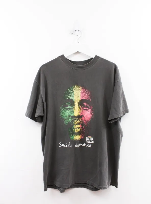 Vintage Bob Marley Smile Jamaica Single Stitch Hanes Beefy Tee sold by HG Vintage