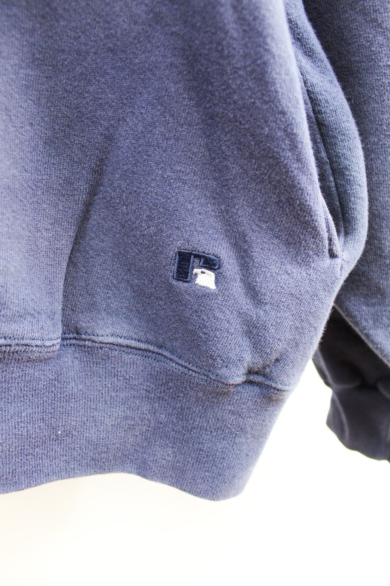 Vintage 90s Russell Athletic Made In The USA Blank Henley Hoodie sold by HG Vintage product image thumbnail 3