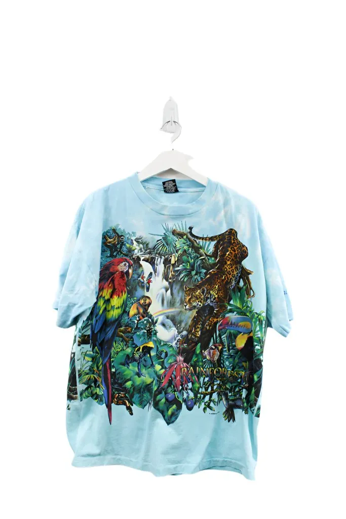 Z- Vintage Buffalo Zoo Rain Forest Animal Signal Sport Tag Single Stitch Tee sold by HG Vintage