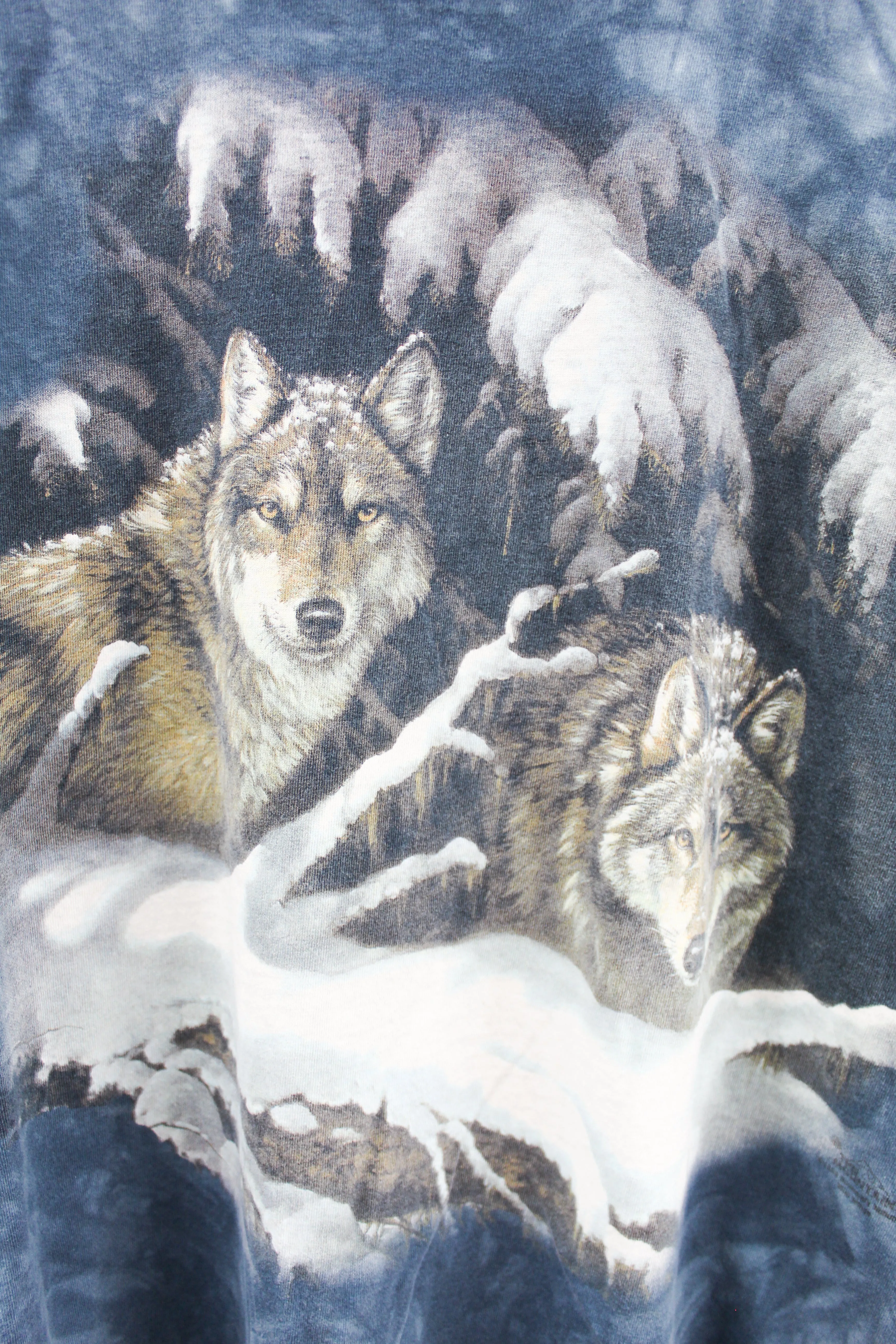 X - Vintage The Mountain Wolves Under Snow Covered Tree Tee sold by HG Vintage product image thumbnail 2