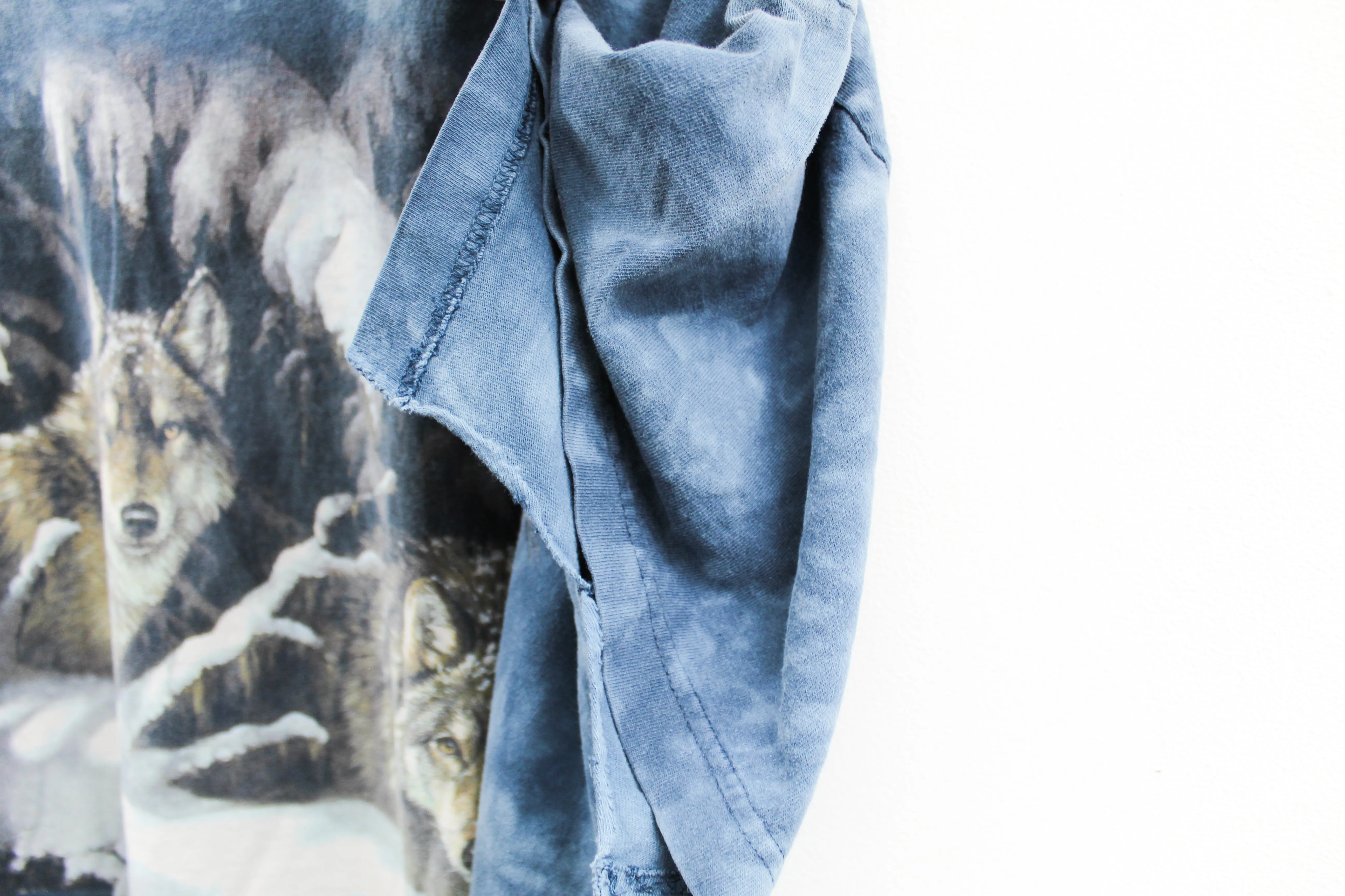 X - Vintage The Mountain Wolves Under Snow Covered Tree Tee sold by HG Vintage product image thumbnail 4