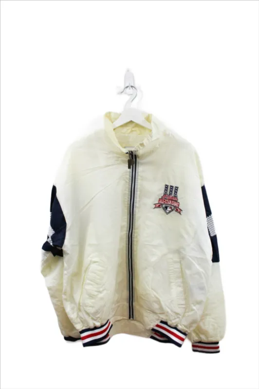 X - Vintage 1997 Pro Player MLB Cleveland Indians All Star Game Nylon Windbreaker made by MLB