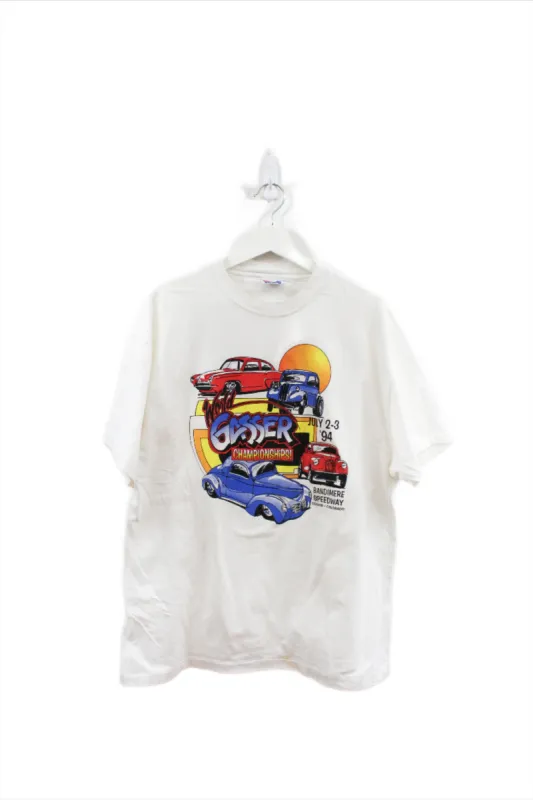 Z - Vintage Single Stitch 94' World Gasser Championship Car Hanes Beefy Tee sold by HG Vintage