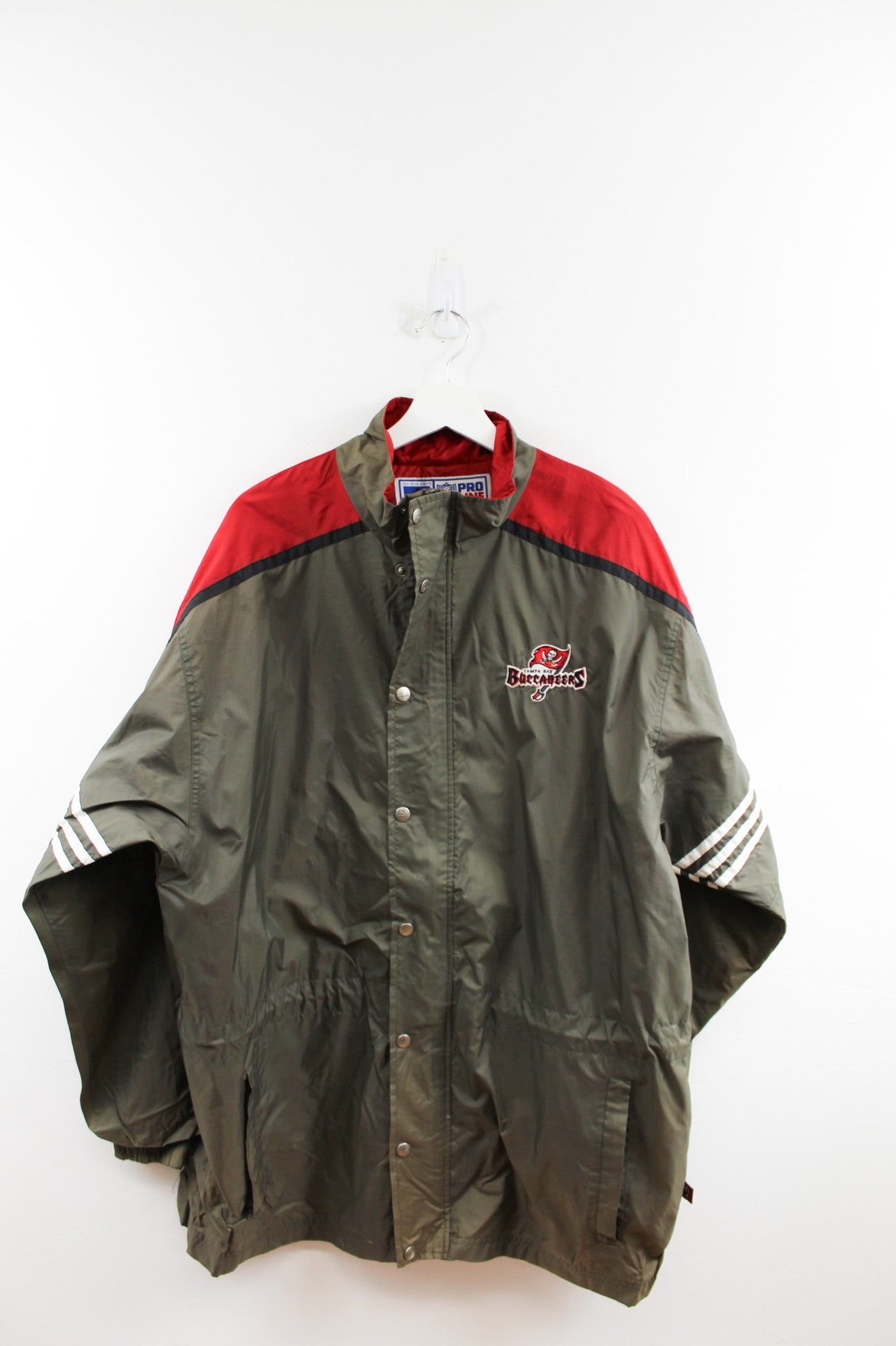 CC - Vintage NFL Proline Adidas Tampa Bay Buccaneers Nylon Windbreaker sold by HG Vintage