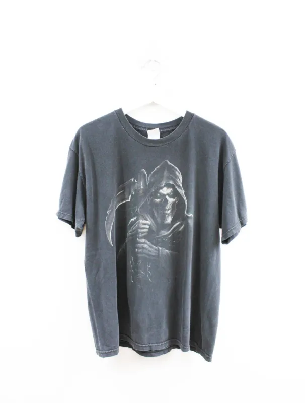 Skeleton Reaper Graphic Tee sold by HG Vintage