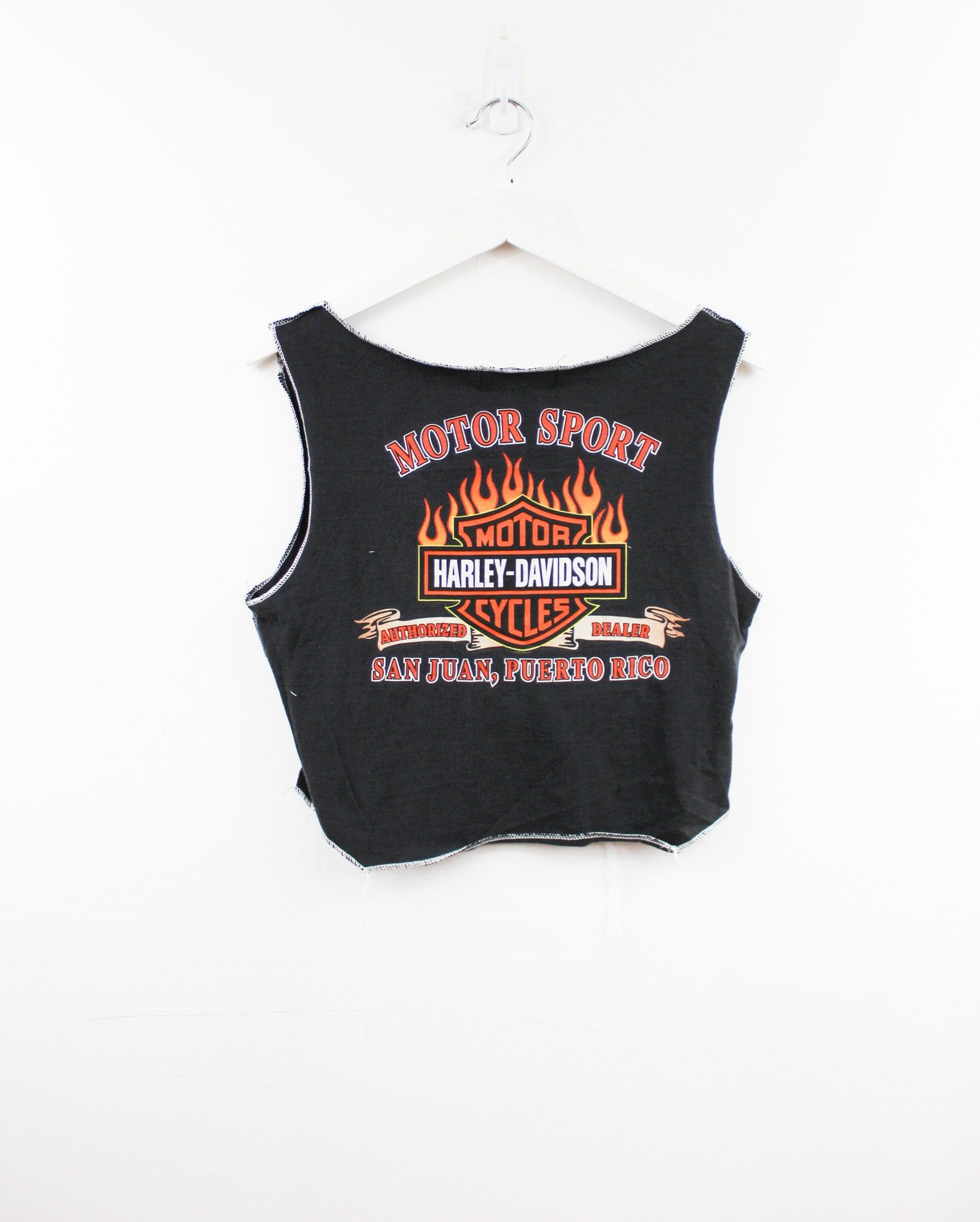 Haus Of Mojo Reworked Vintage Harley Davidson San Juan Double Stitch Crop Top sold by HG Vintage product image thumbnail 3