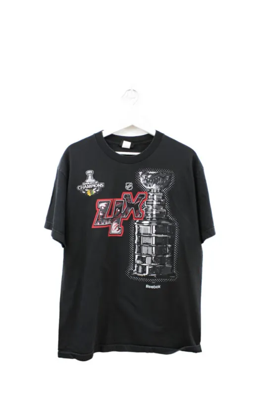 Z - 2010 Reebok NHL Chicago Blackhawks 4x Stanley Cup Champs Tee sold by HG Vintage