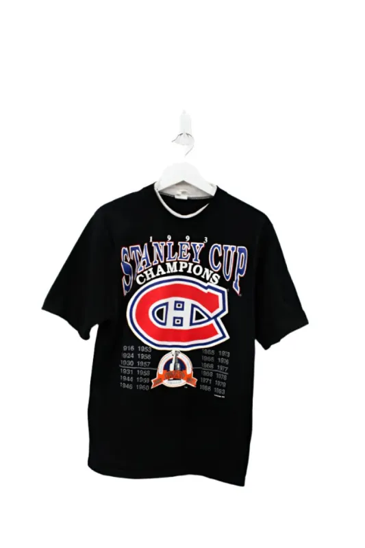 Z- Vintage 1993 Canadiens Stanley Cup Champions NHL Waves Tag Tee sold by HG Vintage