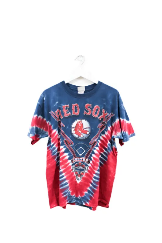 Z - MLB Boston Red Sox Logo & Catcher's Helmet Tie Dye Tee sold by HG Vintage