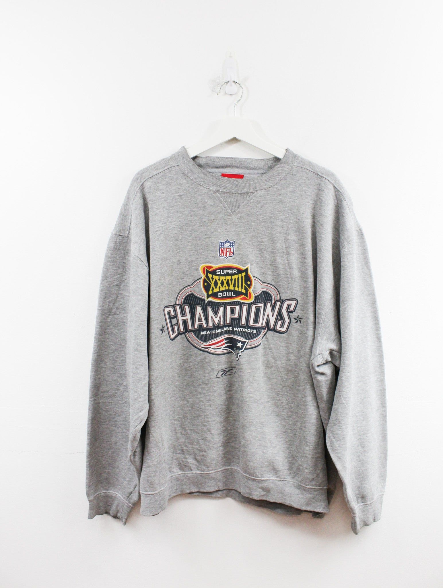 Vintage 04 NFL Superbowl 38 Patriots Champions Crewneck sold by HG Vintage