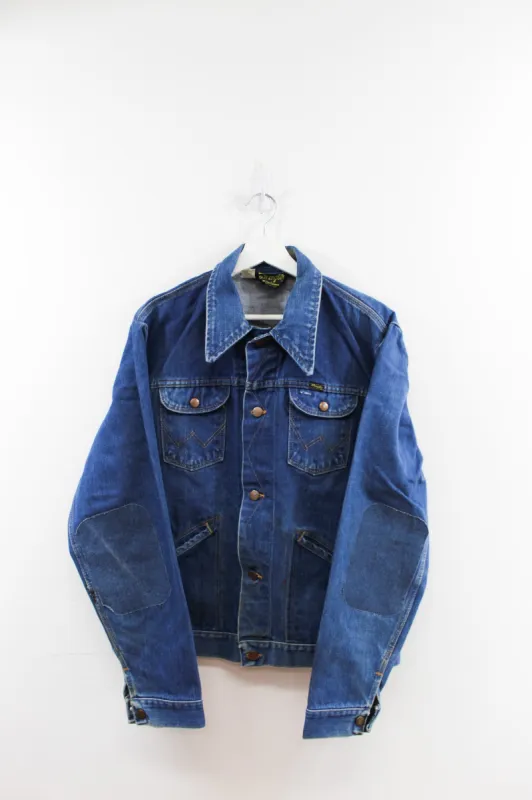 Vintage Wrangler Denim Jacket w/ Elbow Patches sold by HG Vintage